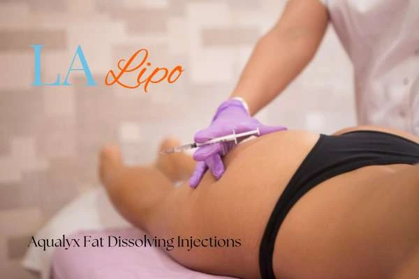 Woman having fat dissolving injections Gateshead on thighs