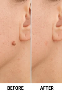 Skin tags removal Gateshead before and after