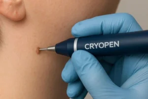 Person receiving skin tag removal Gateshead
