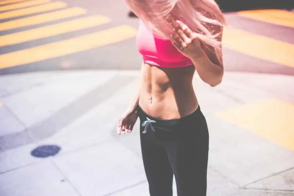 Woman with toned stomach after LA-EMS Body Sculpting Treatment Gateshead