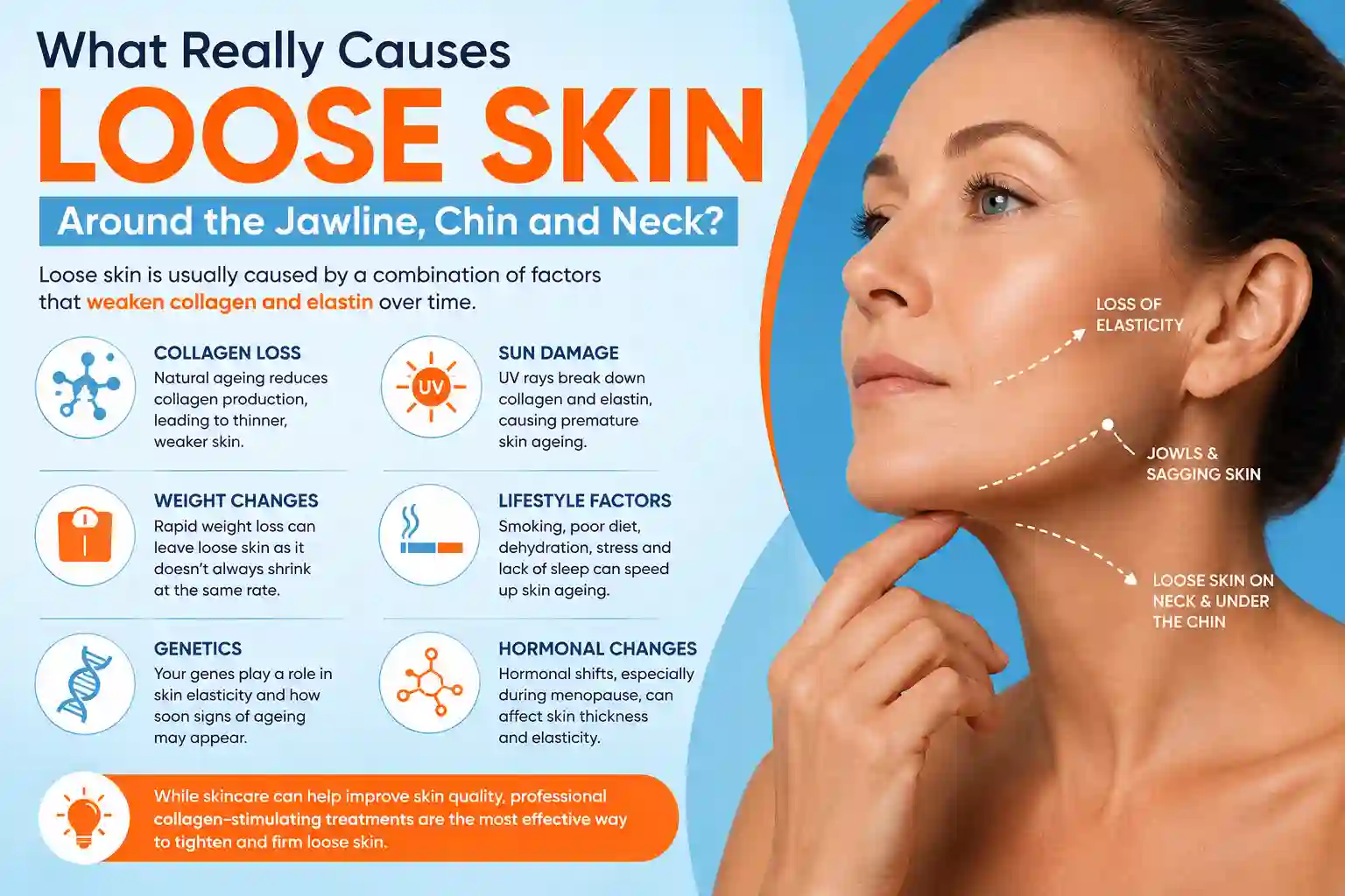 What Really Causes Loose Skin Around the Jawline, Chin and Neck Gateshead?